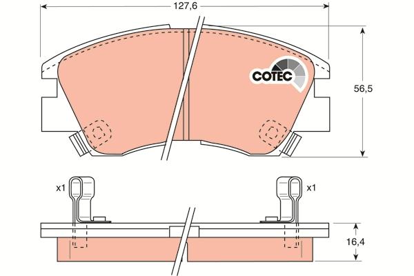 Trw Brake Pads Gdb729 Rozmiar 005