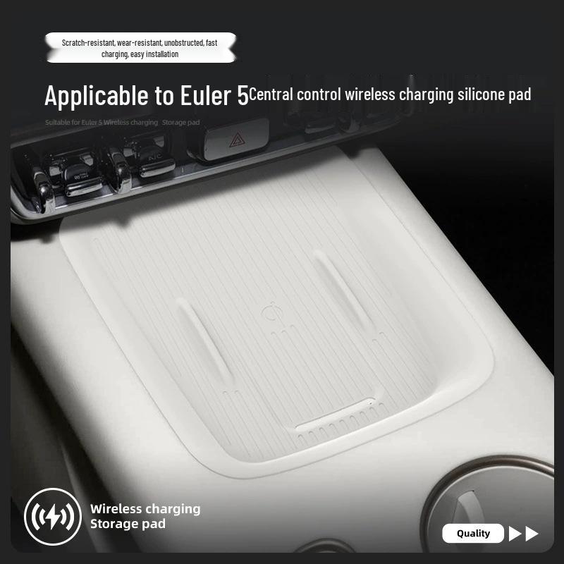 Compatible with 26 Models: ORA 5 Center Console Wireless Charger Silicone Mat - Anti-slip, Dustproof Phone Holder & Interior Accessory.