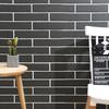 Black Retro Brick Wallpaper: Self-Adhesive, Waterproof, Moisture-Proof, Antique Tile Wall Sticker
