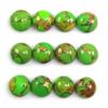 Natural Green Copper Turquoise Round Cabochon Gemstone | Round Loose Stone for Jewelry Making