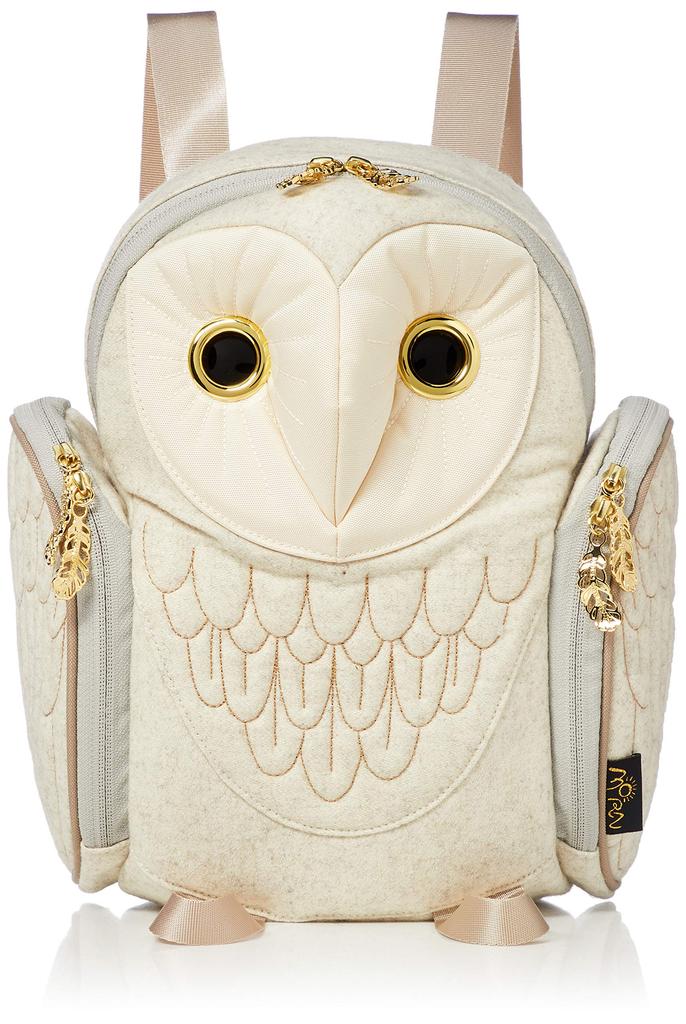 MORN CREATIONS Barn Owl Flannel White Women's Backpack,