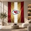 Arazzo Decorativo, Arte da Parete Stampato Kansas City Chiefs, Appeso da Parete Leggero per Sfondo Camera da Letto