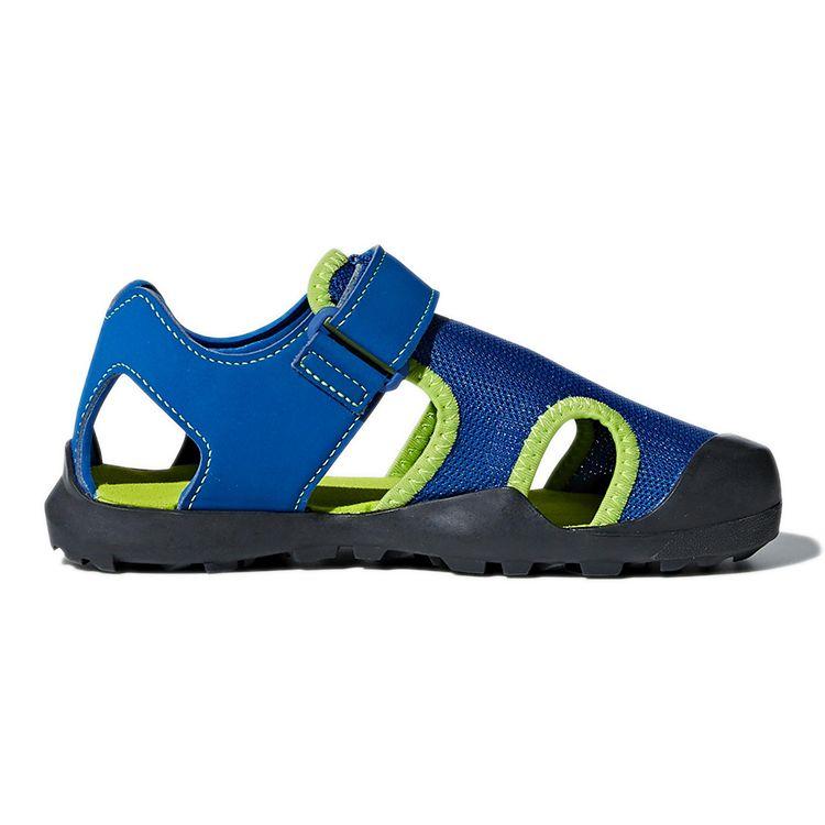 Adidas Captain Toey K Velcro Outdoor Flat Sports Low Top Sandals Kids Sandals Blue Green CM7639