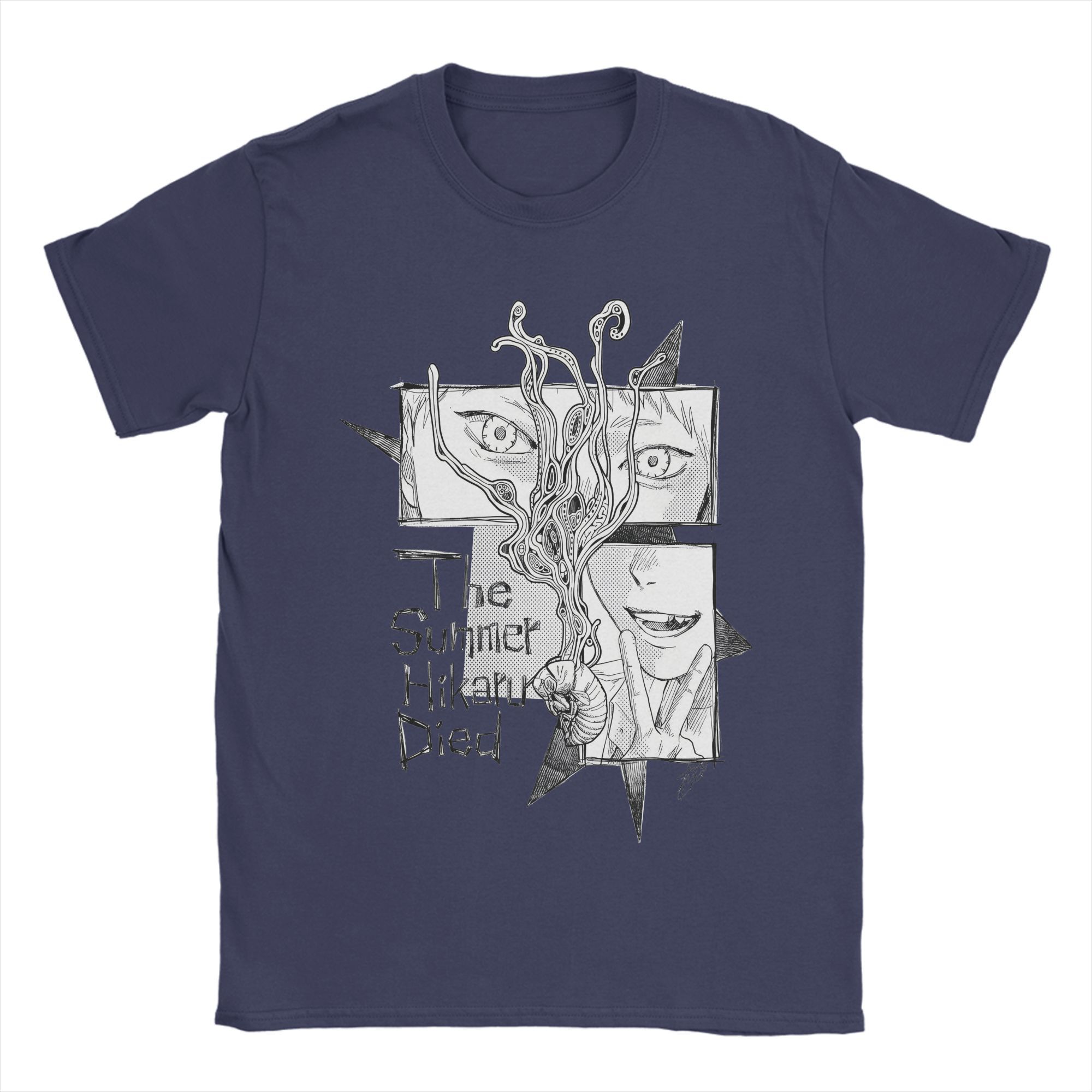 

The Summer Hikaru Died T-Shirt Men Hipster Cotton Tees Round Collar Short Sleeve T Shirts Gift Idea Tops 4XL