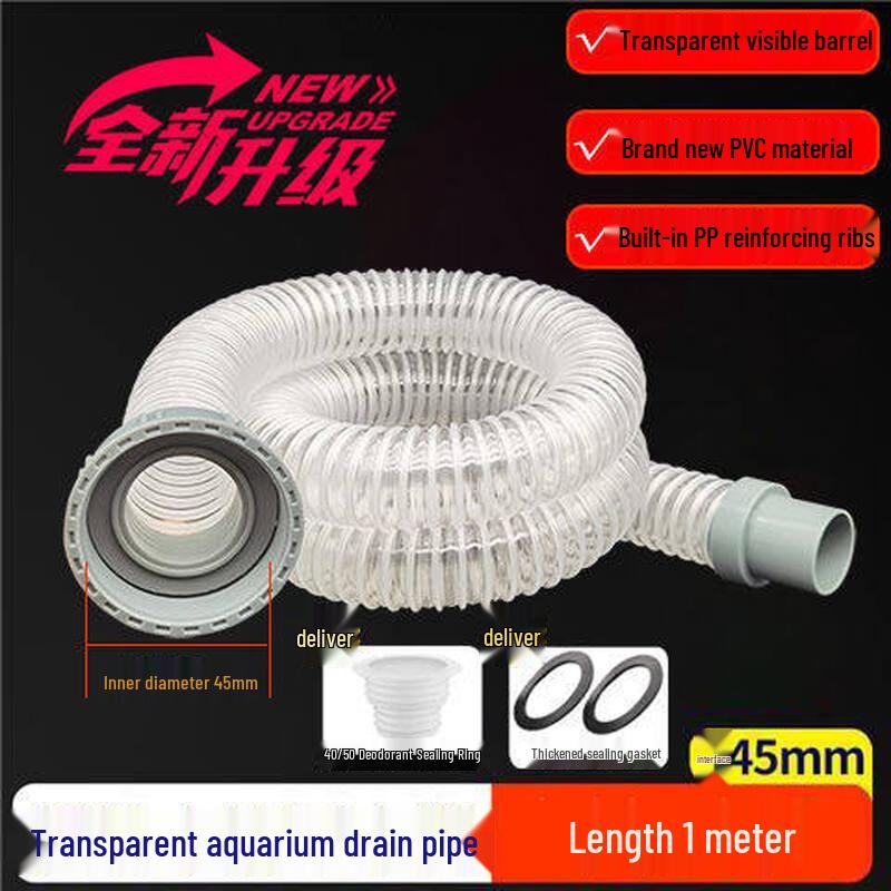 

Extended PE Sink Drain Pipe Kit (45mm, 1M, 5-Pack)