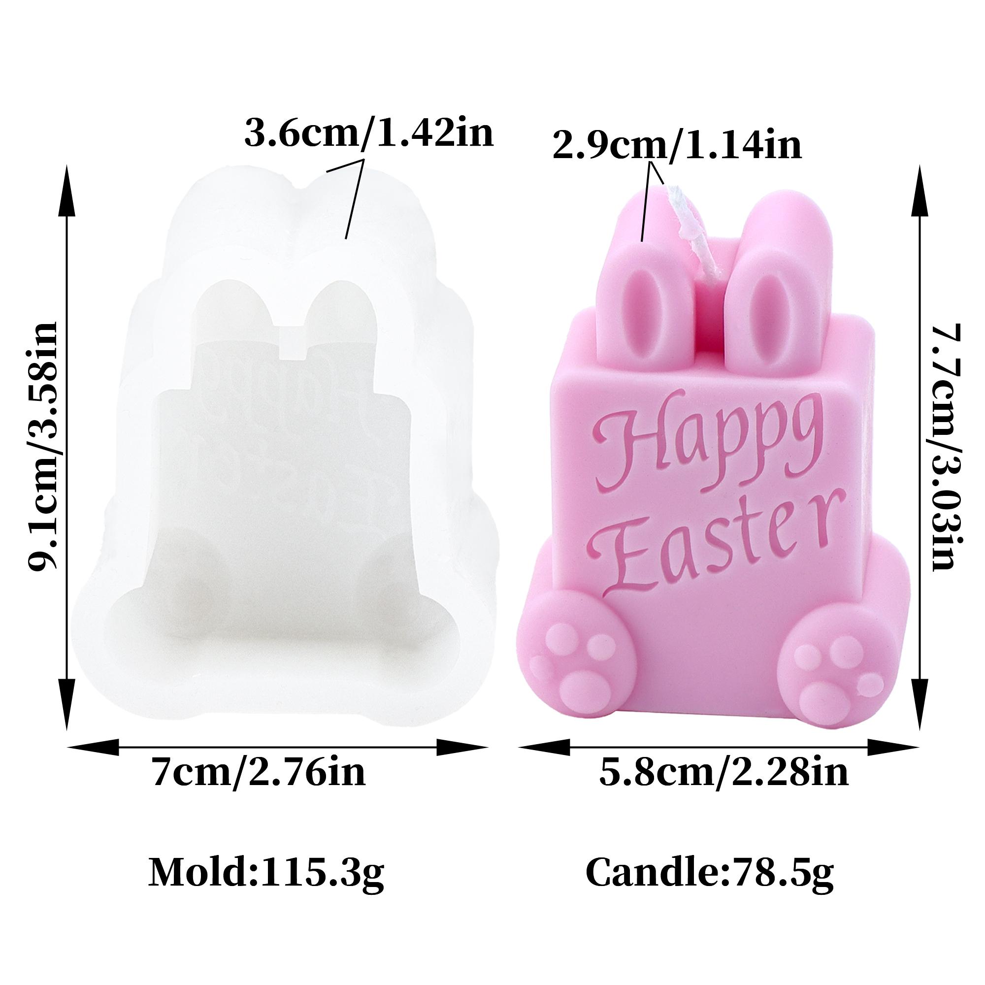 

DIY Happy Easter Bunny Candle Silicone Mold Handmade Aroma Gypsum Resin Mold Easter Candle Making Supplies Resin Casting Mould