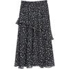 Betu Women's Floral Ruffle A-Line Midi Skirt