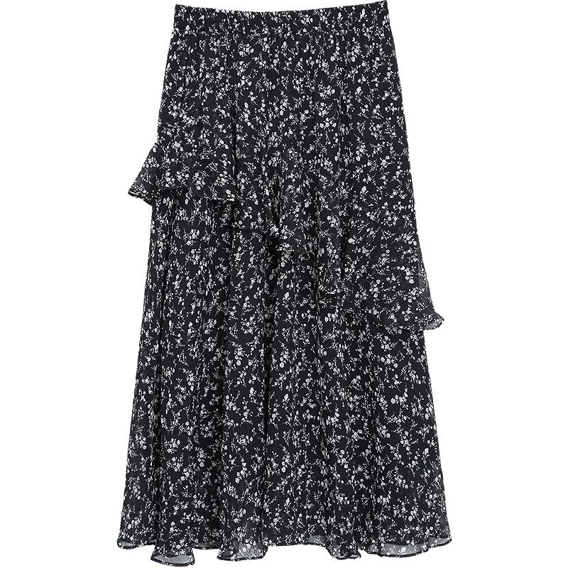 

Betu Women s Floral Ruffle A-Line Midi Skirt M