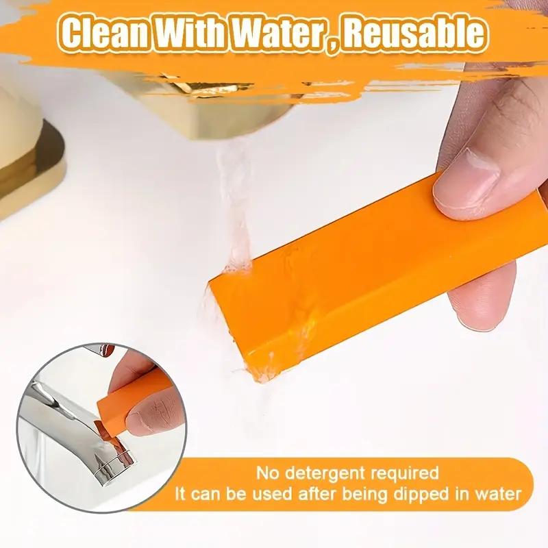 1PCS Efficient Limescale Eraser, Stainless Steel Rust Remover for Kitchen Faucets, Cleaning Rubber for Household Scale Stain Tool