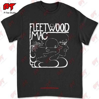Fleetwood Mac T-Shirt Vintage Schwarz Baumwolle Heiß UV68