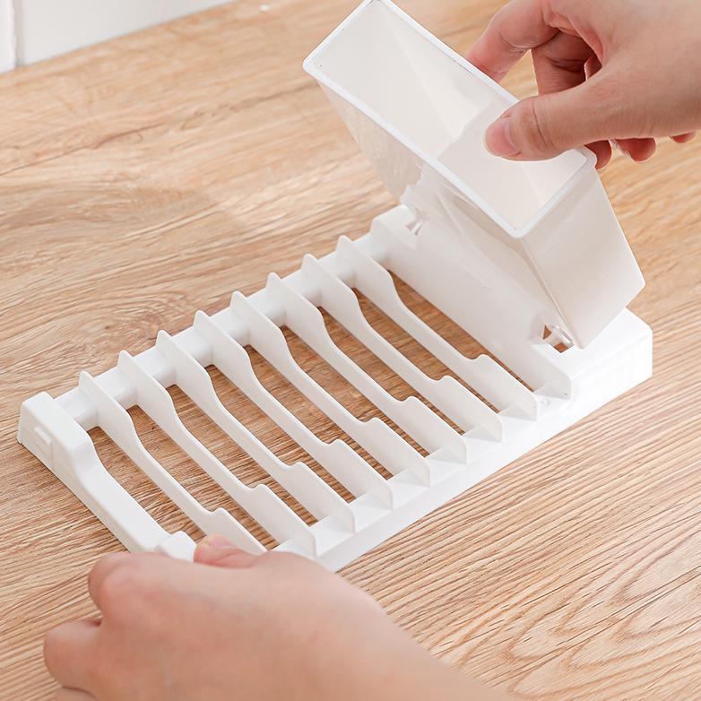 Japanese-style Foldable Bowl and Plate with Chopstick Holder and Drain Rack Storage Shelf