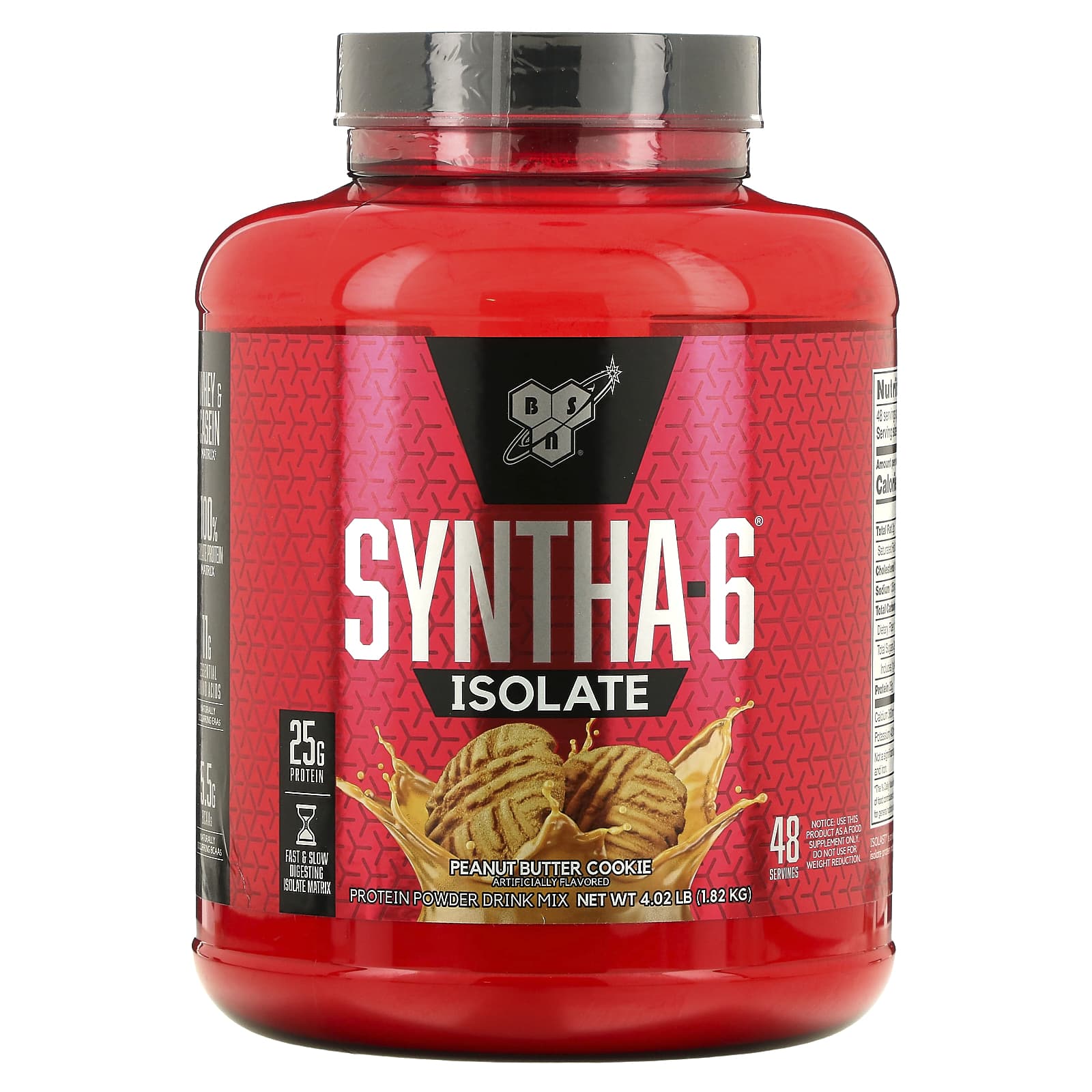 Syntha-6® Isolate, Miscela per Bevanda Proteica in Polvere, Gusto Biscotto al Burro di Arachidi, 1,82 kg(4.02 libbre)