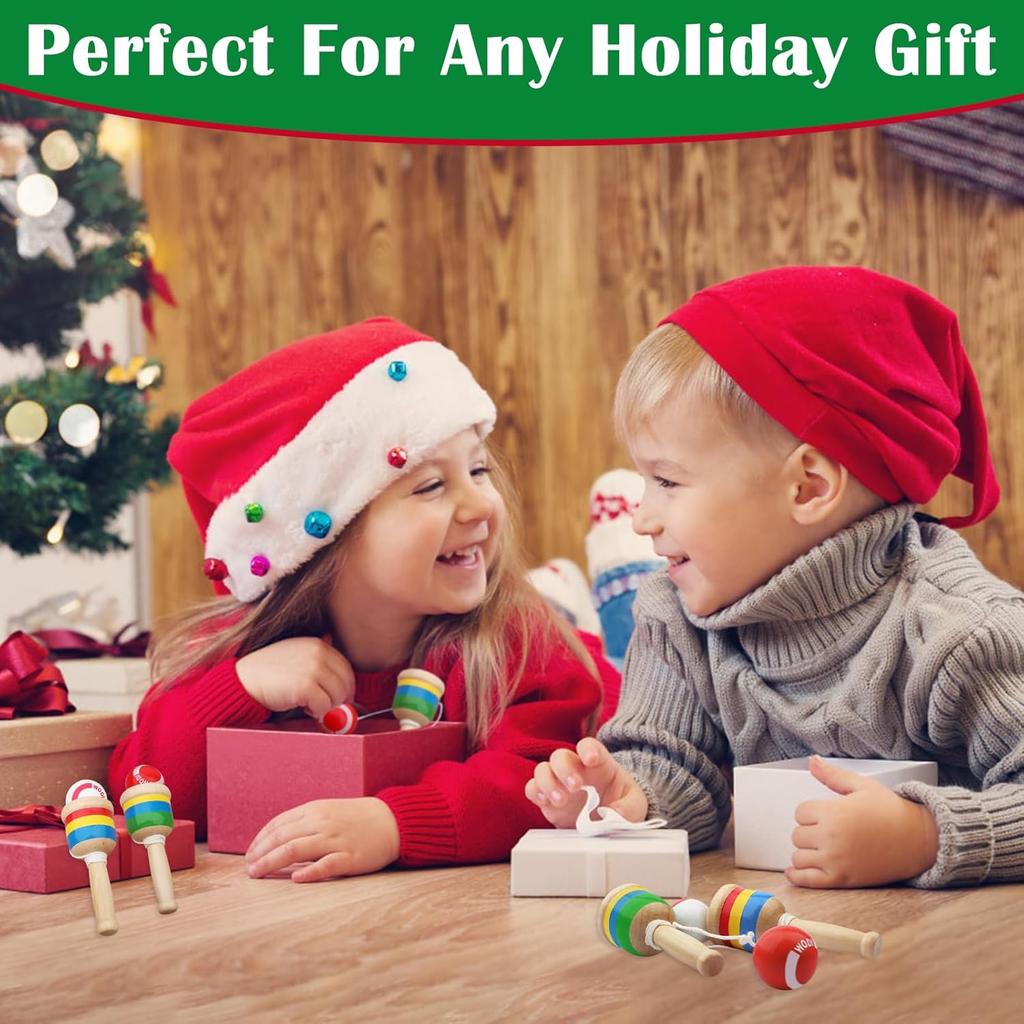 1 Set Wooden Skill Development Toy, Stacking Cups & Catch Ball Set for Kids, Improves Motor Skills & Early Learning