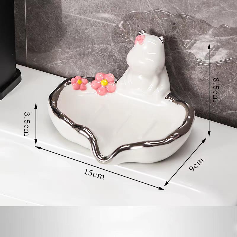 

Керамическая коробка для мыла, высококачественная модная коробка для сливного мыла, бытовая мыльница для ванной комнаты, бытовое мыло для туалета, кронштейн для мыла D