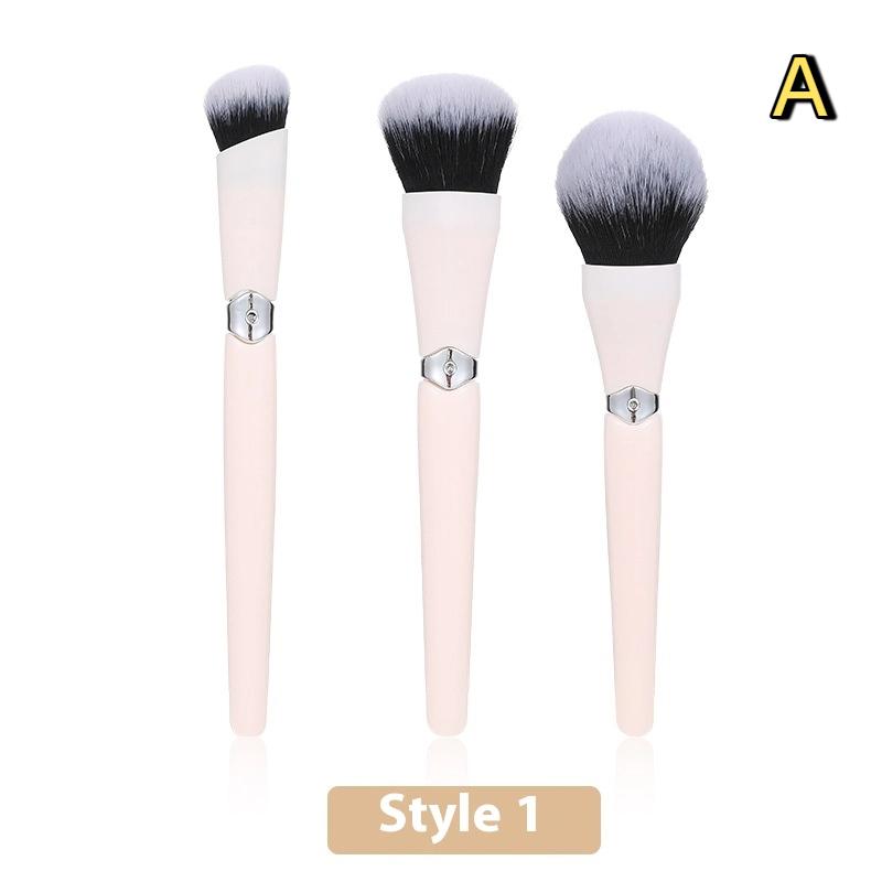 Makeup Brush Kit 3Pcs Premium Contour Blusher Brushes Makeup Brush Blending Foundation Concealer Brush Beauty Cosmetics Tools