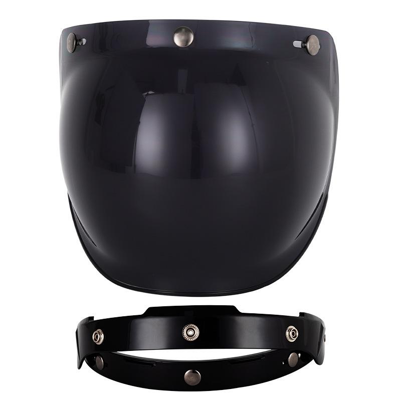 Motorcycle Helmet Retro Helmet Harley Helmet Bubble Lens Three Button Helmet Windproof And Strong Light Proof Lens With Bracket