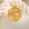 Minimalist X-shaped Open Ring for Women,Gold Color Stainless Steel Geometric Rings,Fashion Jewelry Mother's Day Gift