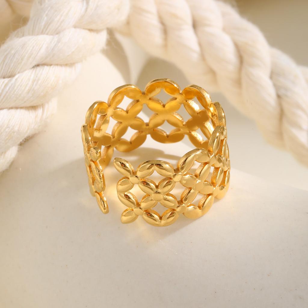 Minimalist X-shaped Open Ring for Women,Gold Color Stainless Steel Geometric Rings,Fashion Jewelry Mother's Day Gift