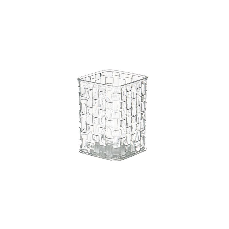 

Роскошный плетеный органайзер для ручек и косметики: Подставка для макияжных кистей и губной помады с четырьмя отделениями 18.5*10.5*12