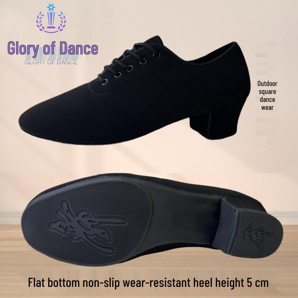 Pánské taneční boty na středním podpatku s měkkou podrážkou pro čtvercový tanec, moderní tanec, standardní tance, latinskoamerické tance, tango, quickstep, jive, býčí zápasy