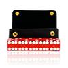 Luck Lab Grade AAA 19mm Casino Dice Razor Edge and Matching Serial Number Set of 5 Leather Dice Case (Red)