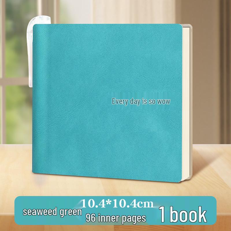 Stylish Cartoon Stamp Mini Notebook: Cute, High-Value, Simple Square Pocket Journal