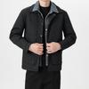 Mens Loose Fit Down Jacket With Faux Two-Piece Design 90% White Duck Winter Casual Outerwear
