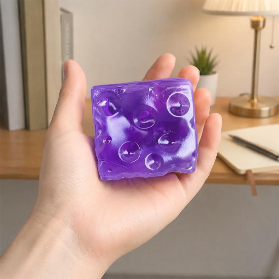 Office Relaxation Gadget Shapeable Cheese Cube Squeeze Toy Anxiety Relief Block Sensory Stress Toy Fake Pinch Home Tool Shape