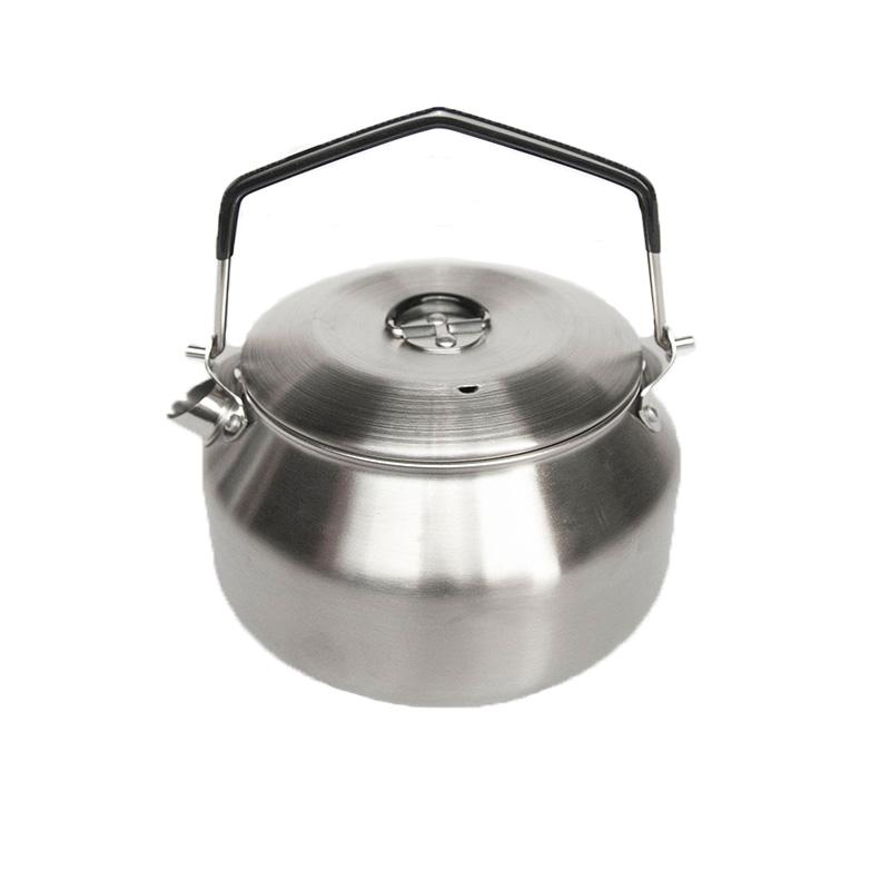 

1 л походный чайник из нержавеющей стали 304, кухонная утварь, портативный кофейник серебряный