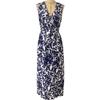 Elegant Women's Dress with French Resort Print V-neck Lace-up