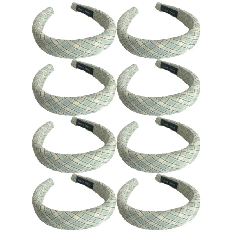 Cloth Plaid Sweet Headband Women's Korean Fashion Fresh Hair Band Outdoor Hair Accessories