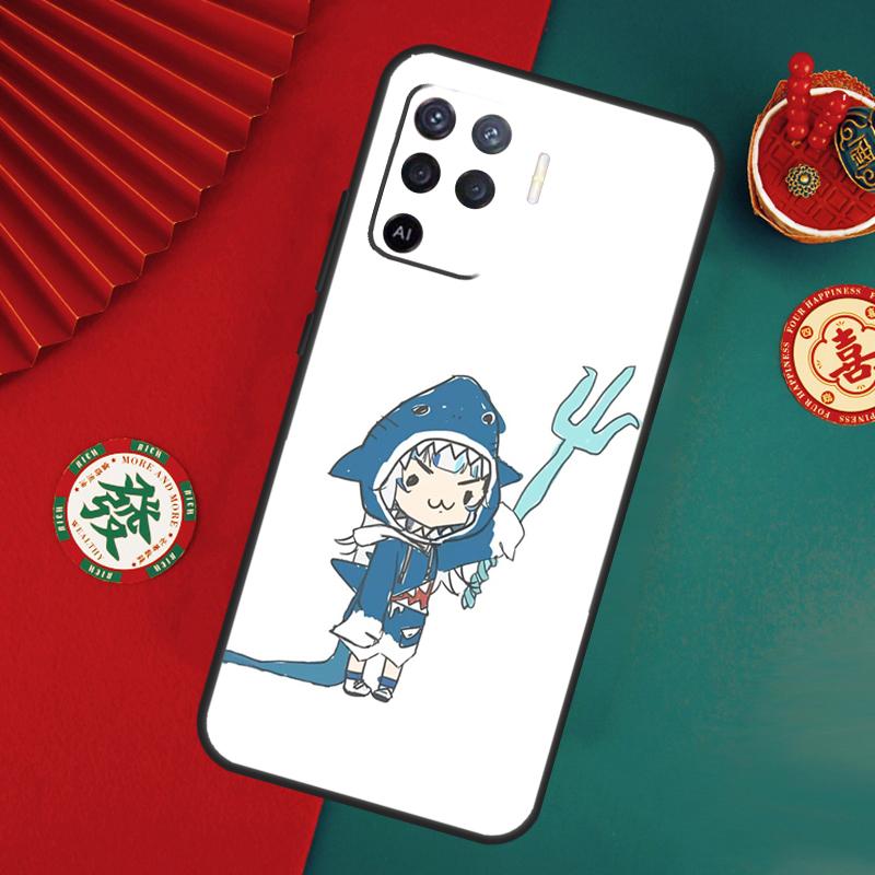 Anime Hololive Gawr Gura Case For Oppo A6 A5 Pro A15 A18 A38 A58 A78 A98 A54 A74 A94 A17 A57 A80 A60 A40 A16 A76 A96