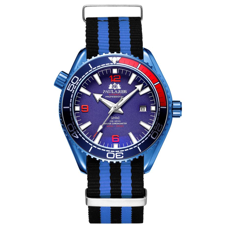 Paulareis Fully Automatic Mechanical Luminous Classic Canvas Strap Men's Watch