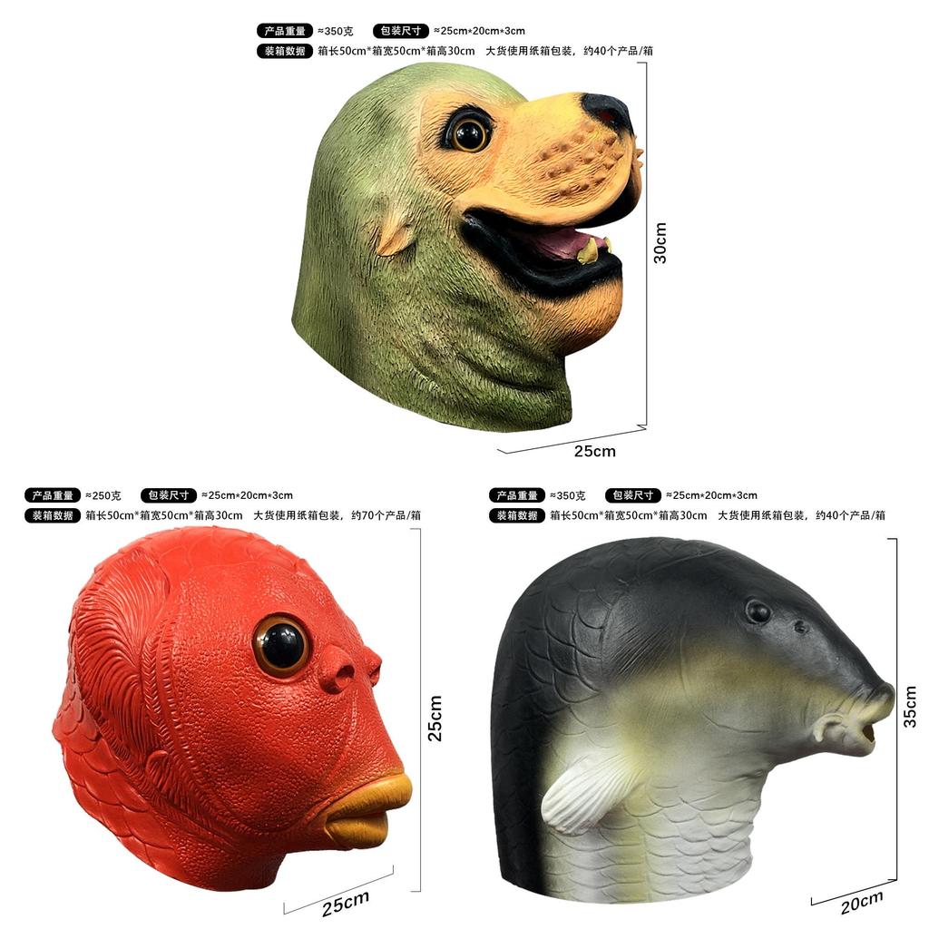 Animal Series Latex Animal Mask For Cosplay And Halloween Party Fun
