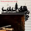 1pcs 2D Christmas Corner Sign Santa Reindeer Santa Claus Frame Acrylic Door Sitter Home Wall Decor Festive Xmas Decoration Gift