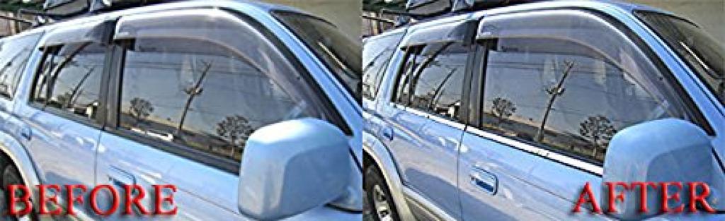 BRIGHTZ Finish Stainless Steel Window Moulds for Toyota Hilux Surf Hilux Ultra-Mirror (6-Piece Set) 180/185 (KDN185W, KZN185G, KZN185W, RZN180W,