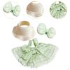 3 Pieces Dolls Dress with Hat Bow Hairpin Outfits Handmade Clothing for 15-17cm