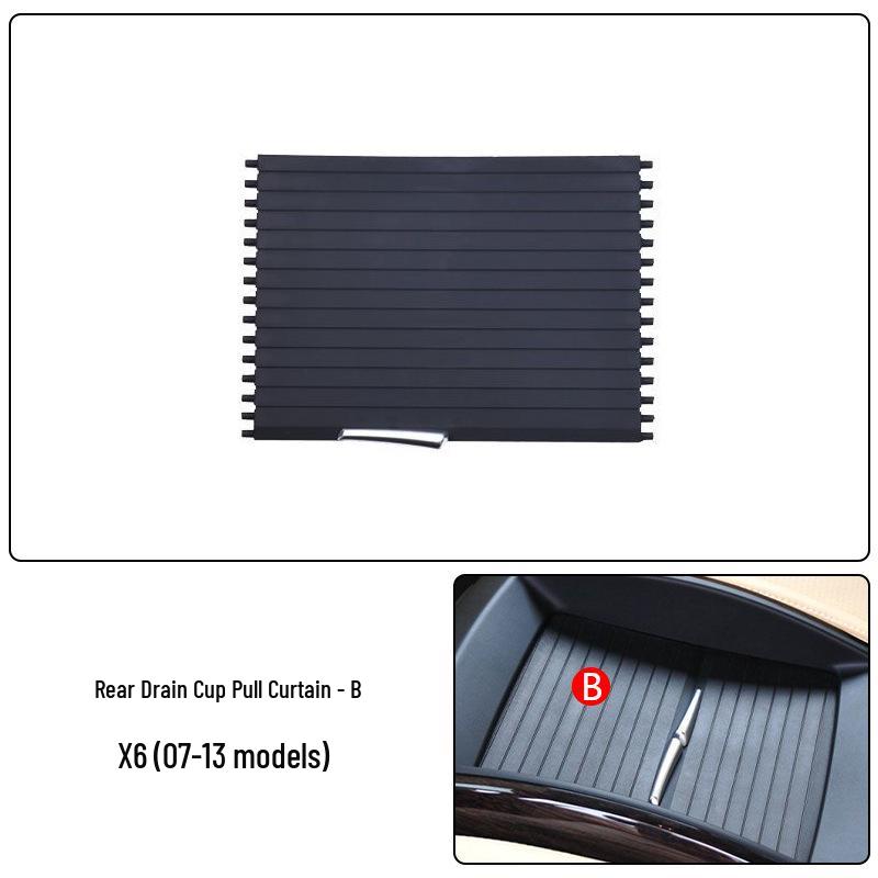 

BMW X5/X6 E70/E71 Front & Rear Cup Holder Curtain Cover: Inner Tea Cup Holder Pull Plate.
