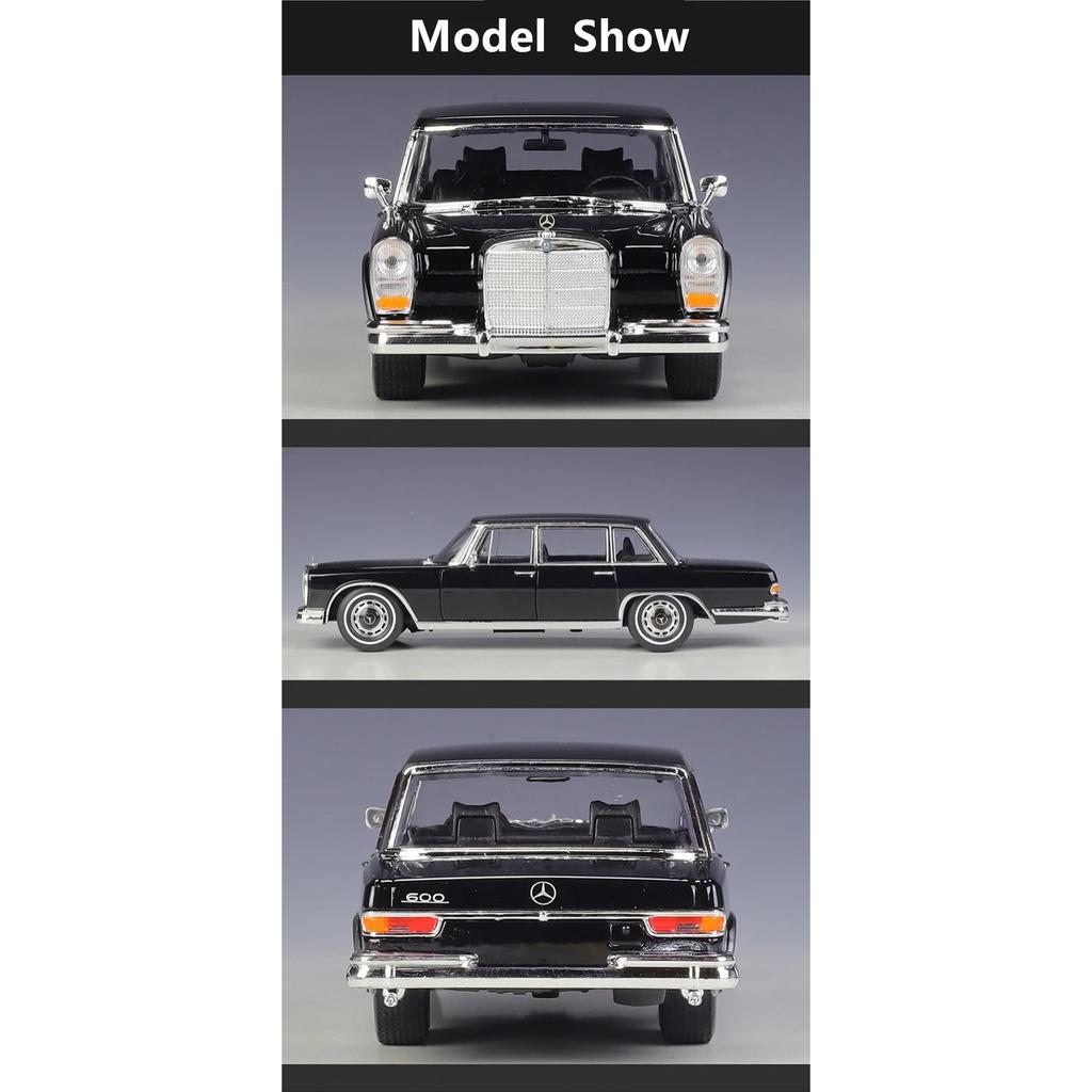 Welly 1/24 Mercedes Benz 600 Alloy Classic Car Model Diecasts Metal Vehicles Car Model Simulation Collection Childrens Toys Gift
