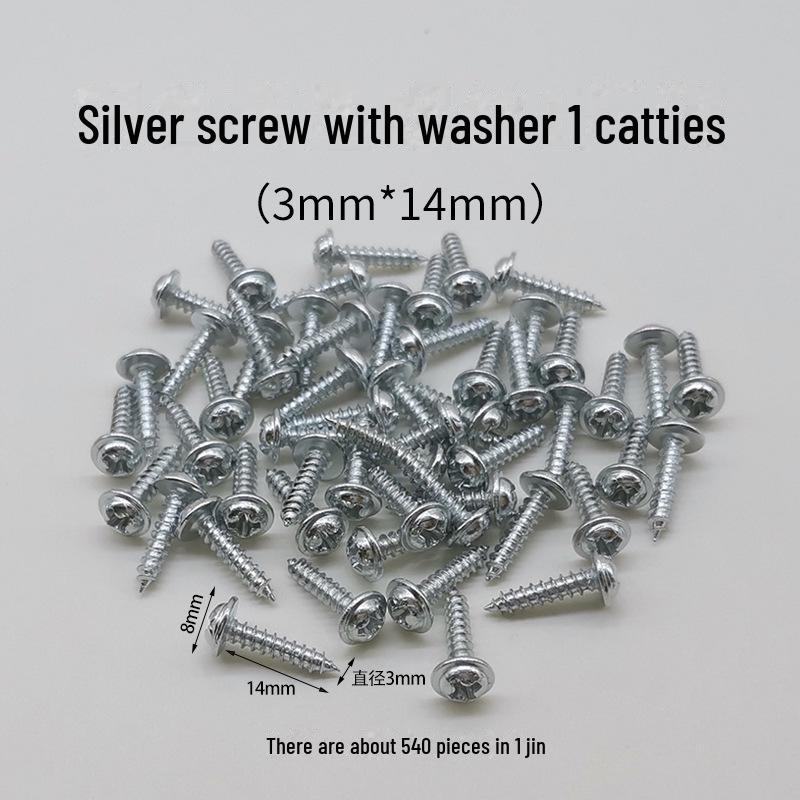 Gold and Silver Self-tapping Screw Kit with Washers, Assorted Models, 500g.