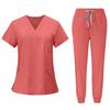 Unisex Beauty Salon Scrub Set: Short Sleeve, Stretch, ICU-Ready