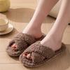 Fashion Crestar Open Toe Fluffy Slippers For Women Winter Indoor Comfortable Fur House Slides Lady Fashion Fuzzy Casual Flat Slippers