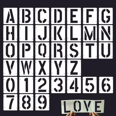 Letter Stencils And Numbers PET Reusable Templates for DIY Art Crafts 26