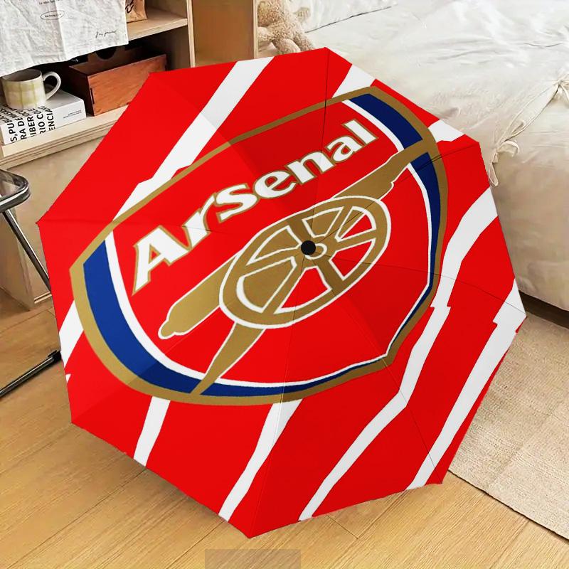 1PC Arsenal Football Club Crest Printed Umbrella Folding umbrella, automatic umbrella 8-Frame for Travel, camping Fan gifts Christmas Gifts