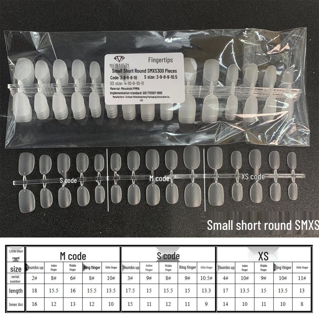 Moshang Fingertip Wearable Nails - 300-Piece Manicure Nail Tips Set