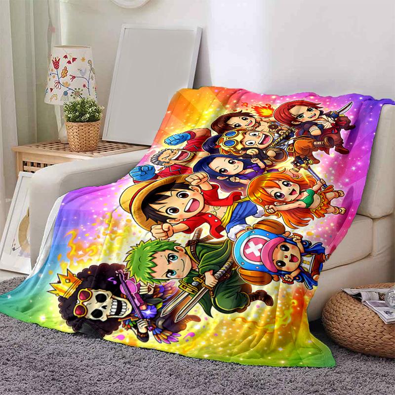 1pc One Piece Marine Admiral Chopper Soft Throw Blanket Flannel All Season Light Weight Living Room/Bedroom Warm Blanket. M7270137