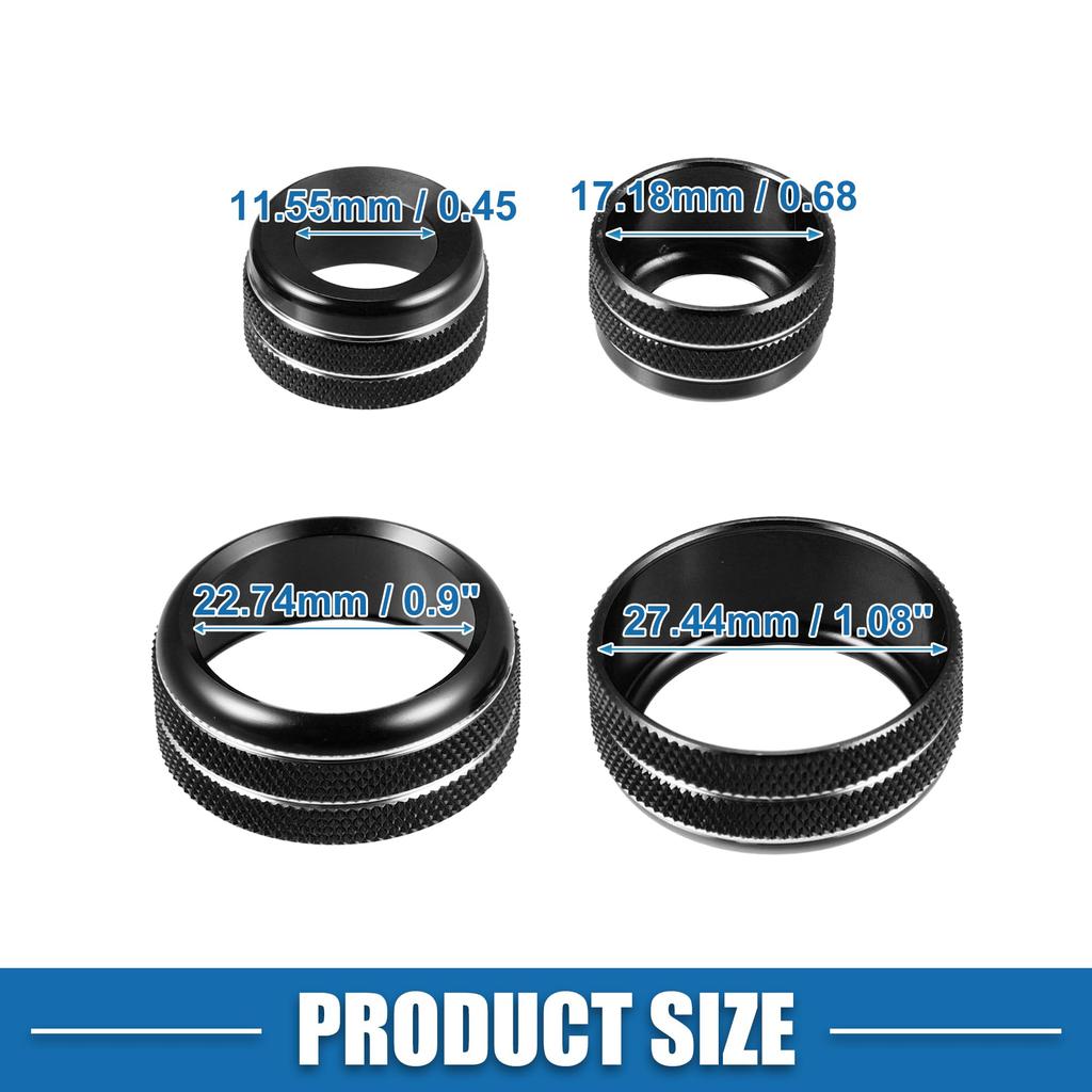 A ABSOPRO Car Console AC Audio Volume Knob Ring Cover for BM W F20