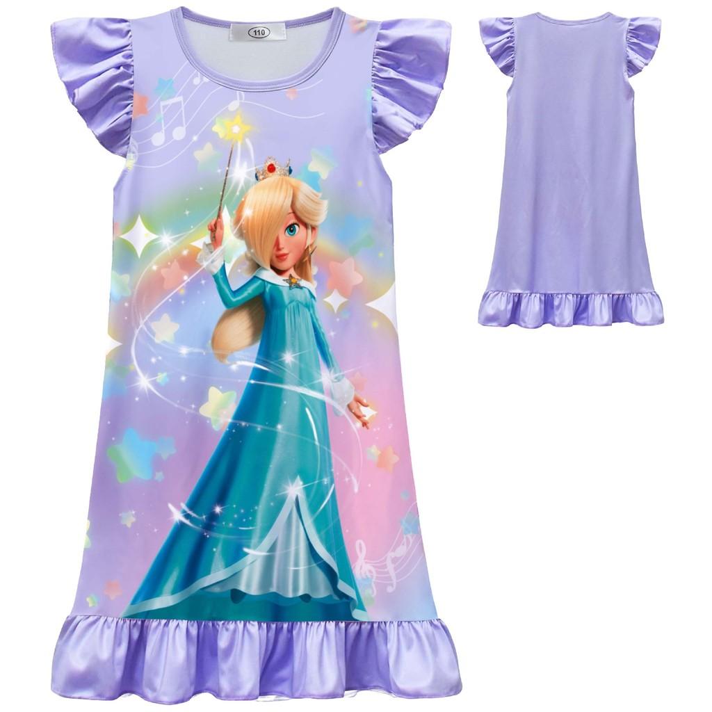 82640 Kids Girls Princess Rosalina Pleat Cartoon Dress