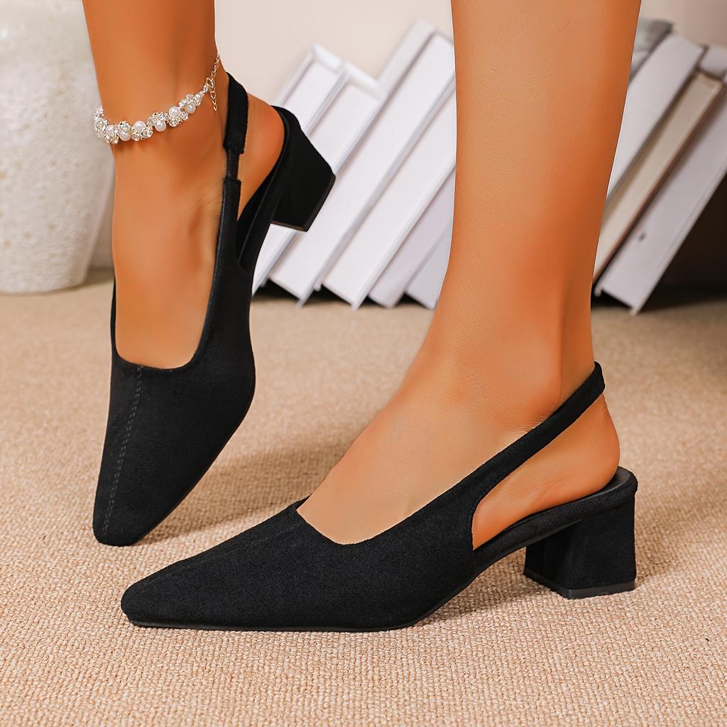 Women'S Mary Jane Shoes - Slip-On Chunky heel, Square Toe, Cushioned Insole - Formal & Everyday Shoes - All-Season Elegant Women'S Footwear