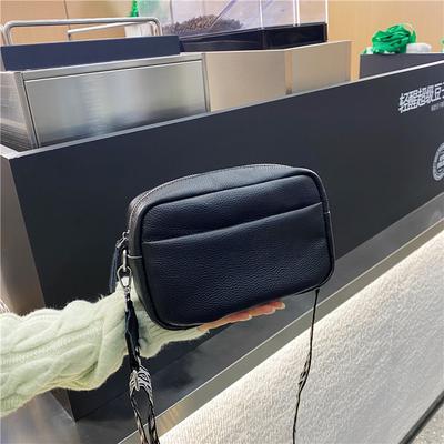 Leather Women'S Bag Trendy Fashion Shoulder Messenger Bag First Layer Cowhide Small Square Bag